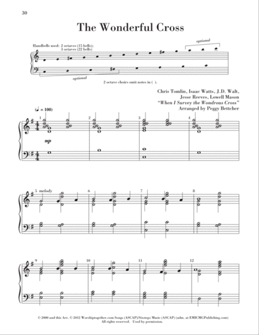 Easy to Ring Praise and Worship 3-Octaves scores gallery preview page 33