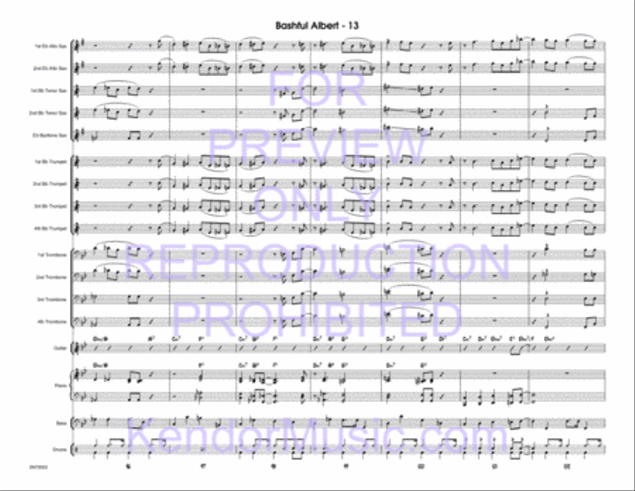 Bashful Albert Jazz Ensemble scores gallery preview page 14