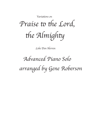 Book cover for Praise to the Lord Variations for Advanced Piano