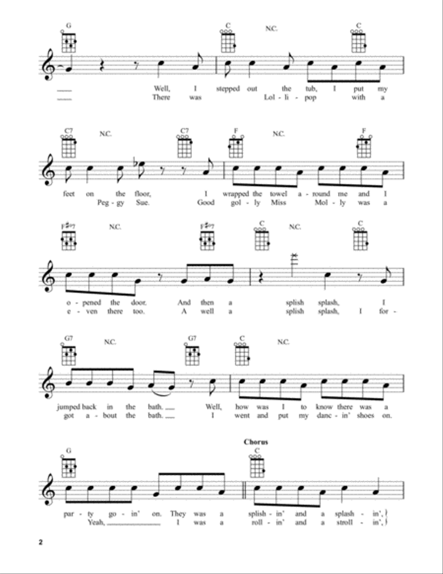 Splish Splash Ukulele scores gallery preview page 2