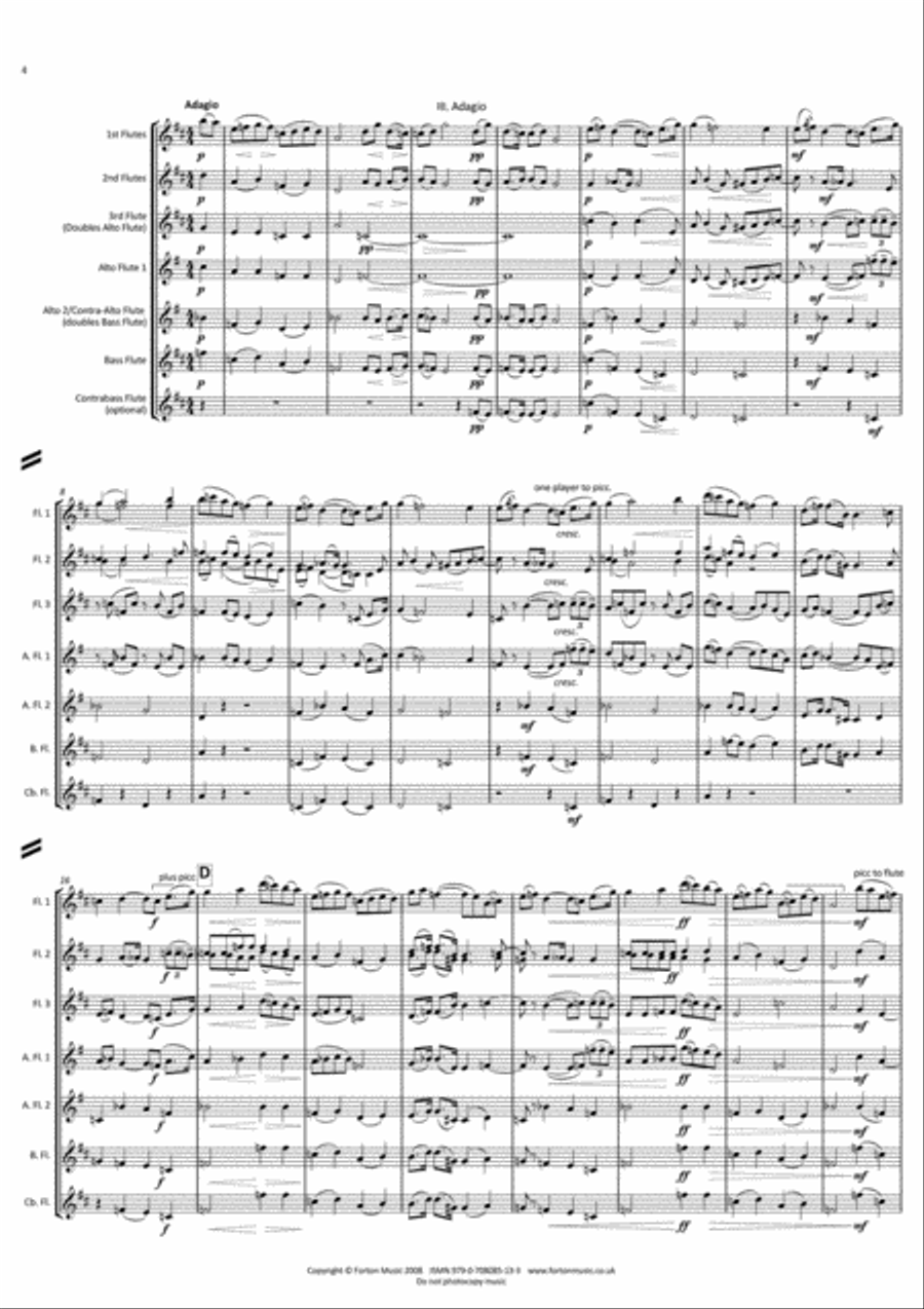 Suite from the Spanish Lady Flute Choir scores gallery preview page 5