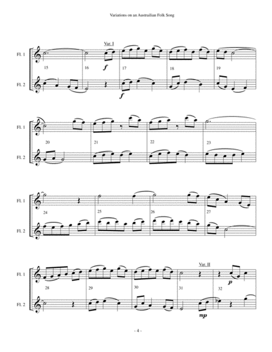 Variations on an Australian Folk Song - Flute Duet image number null