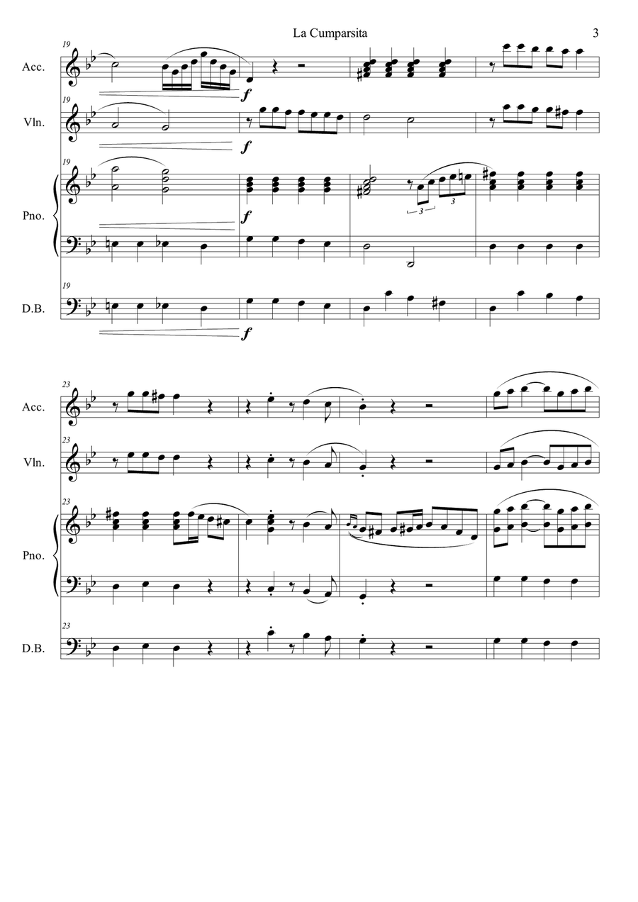 La cumparsita Small Ensemble scores gallery preview page 3