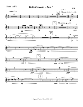 Violin Concerto (2009) Horn in F part 1