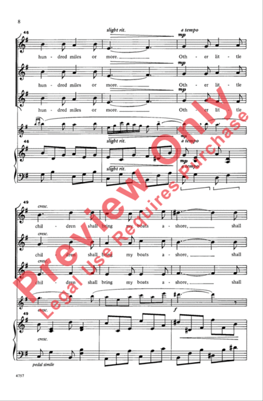 Where Go the Boats? Women's Choir scores gallery preview page 8