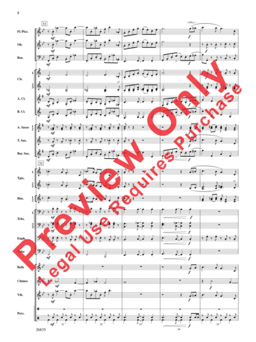 Snow Day Celebration! Concert Band scores gallery preview page 9