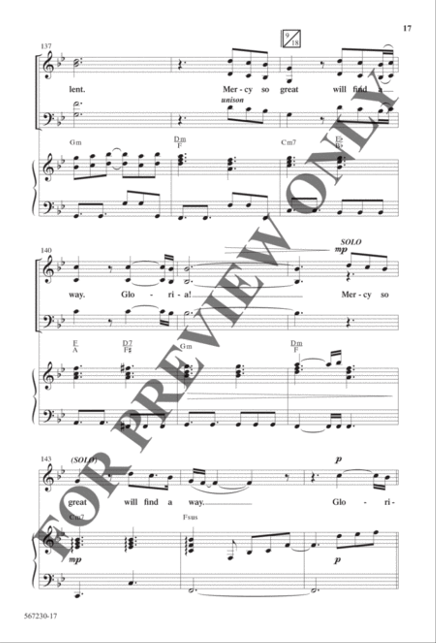 Gloria (Our Savior Found Us) - Anthem Choir scores gallery preview page 16