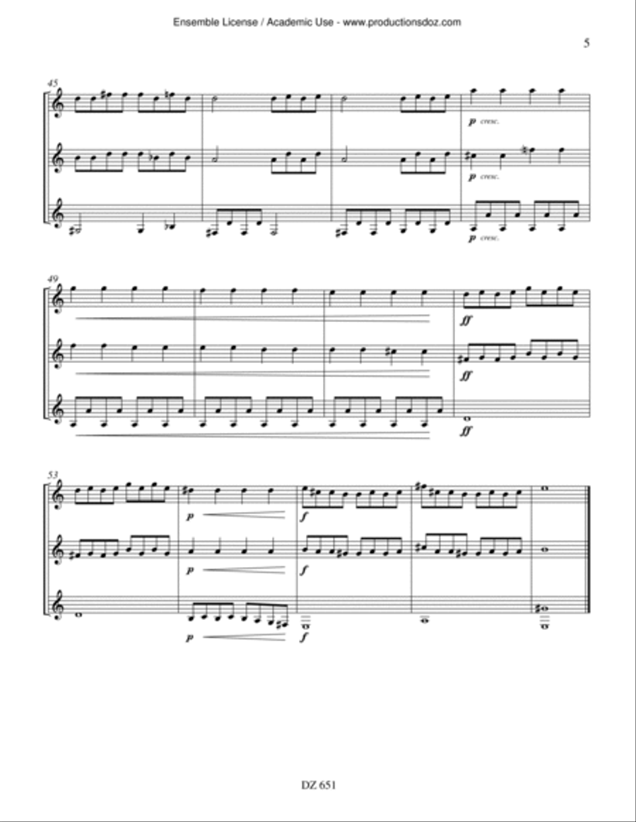 Bavardages, Plaisanterie Guitar Ensemble scores gallery preview page 5