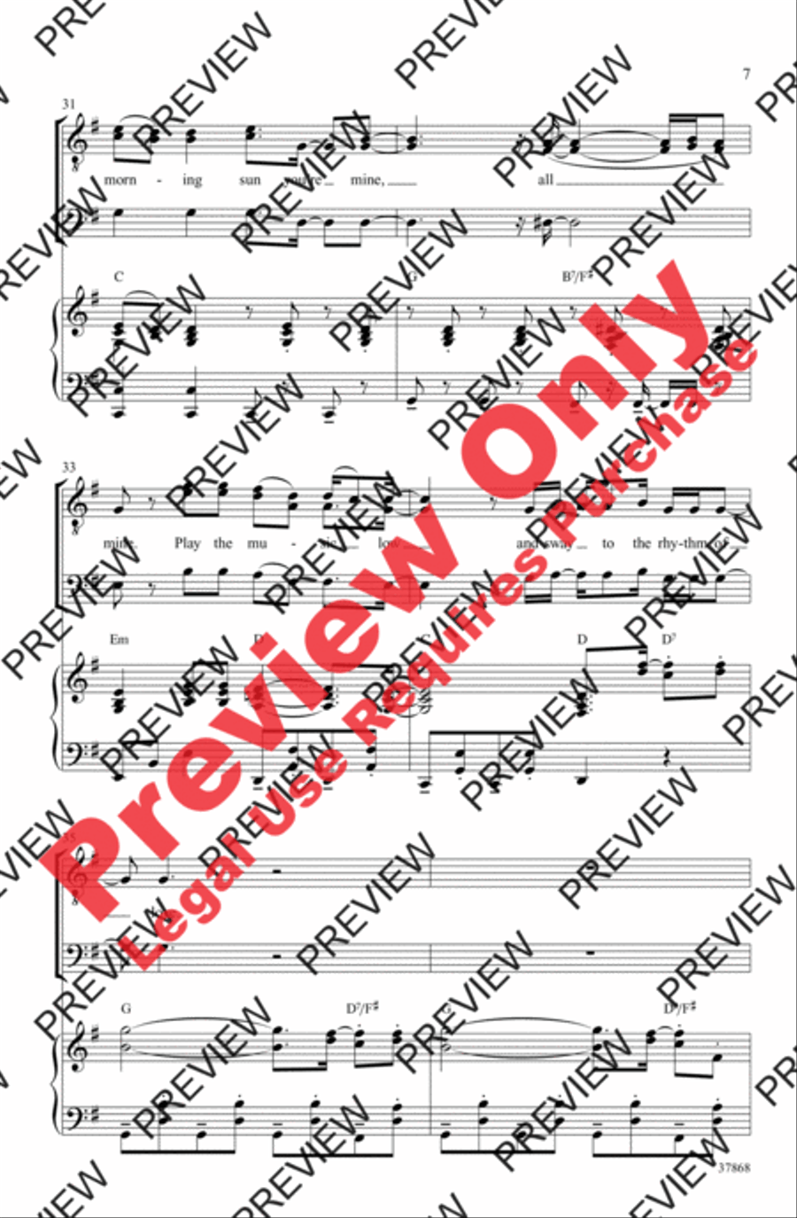 Rhythm of Love Men's Choir scores gallery preview page 7