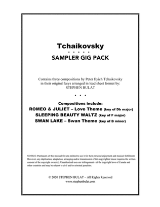 Tchaikovsky Sampler Gig Pack - Three selections (Romeo & Juliet, Sleeping Beauty Waltz & Swan Lake)