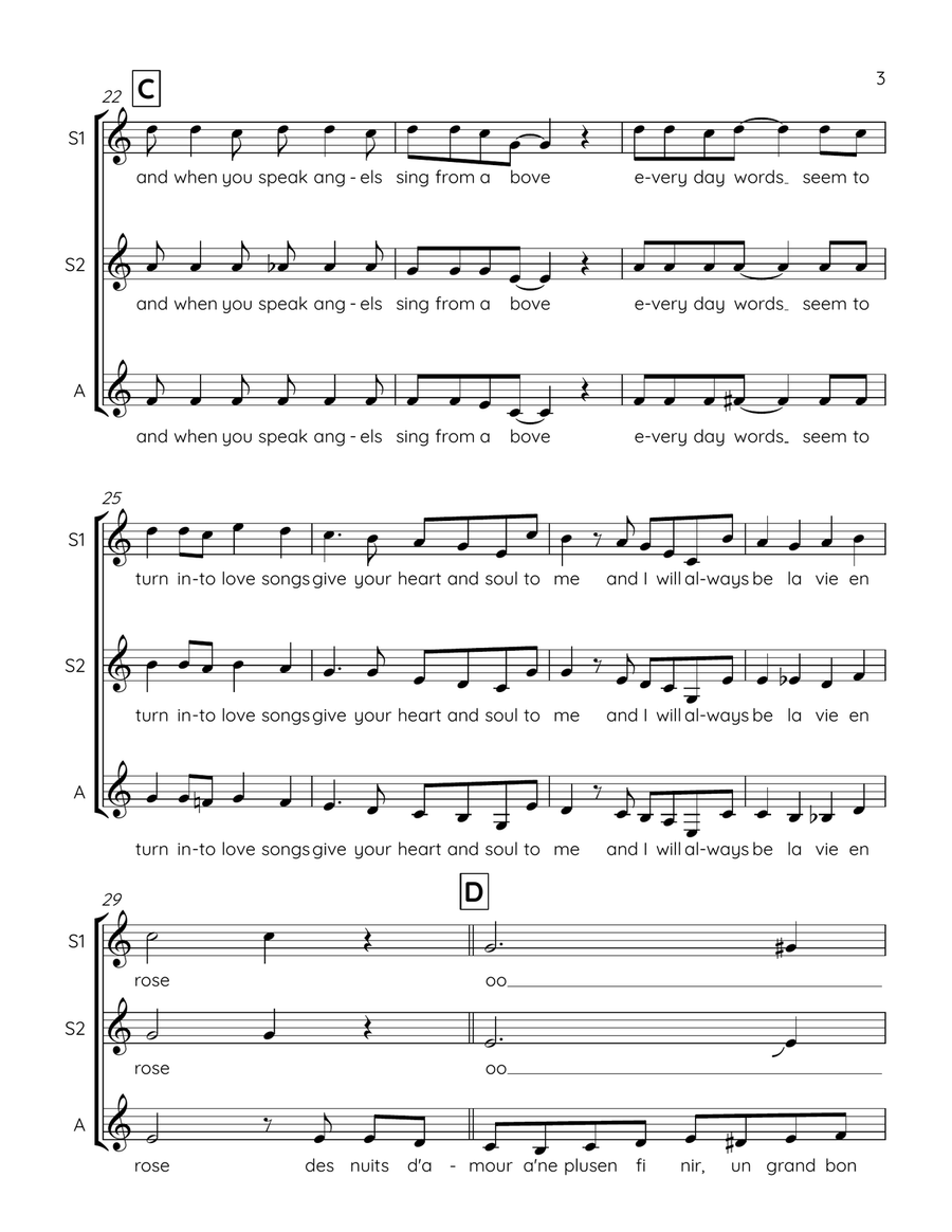 La Vie En Rose SSA scores gallery preview page 3