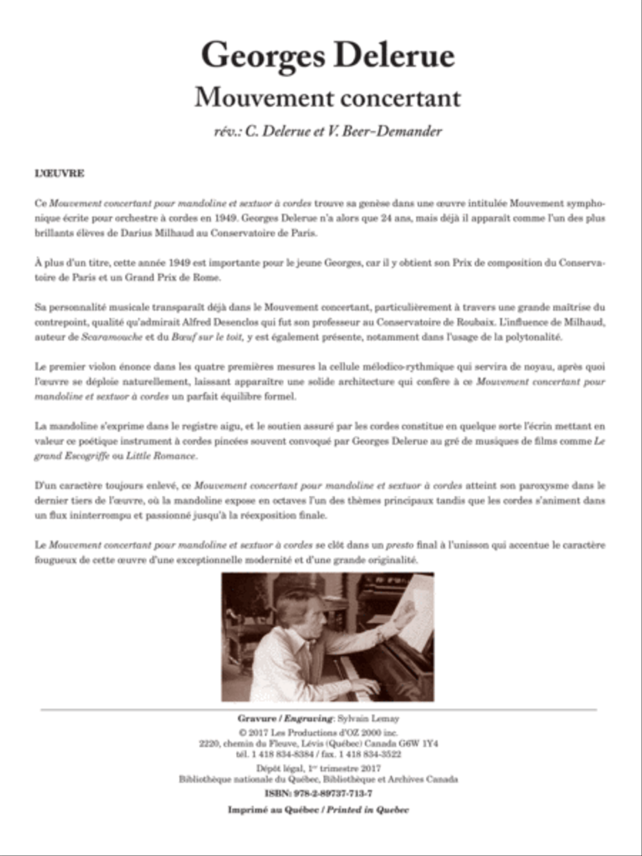 Mouvement concertant String Orchestra scores gallery preview page 1