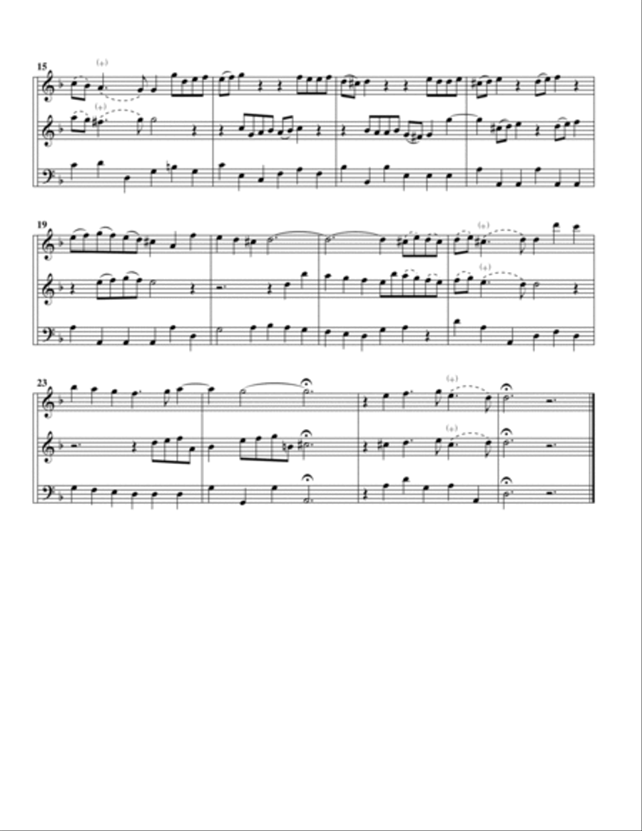 Trio sonata TWV 42:d4 (Essercizii musici, trio no.11) (arrangement for 3 recorders) Recorder scores gallery preview page 3