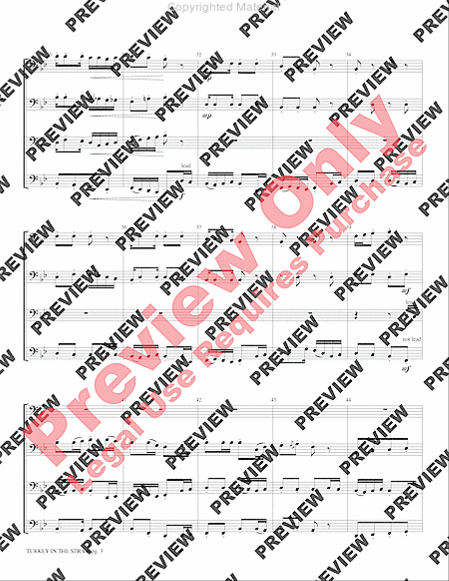 Turkey in the Straw Brass Ensemble scores gallery preview page 5