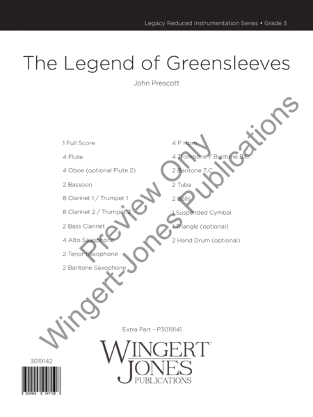 The Legend of Greensleeves - Full Score
