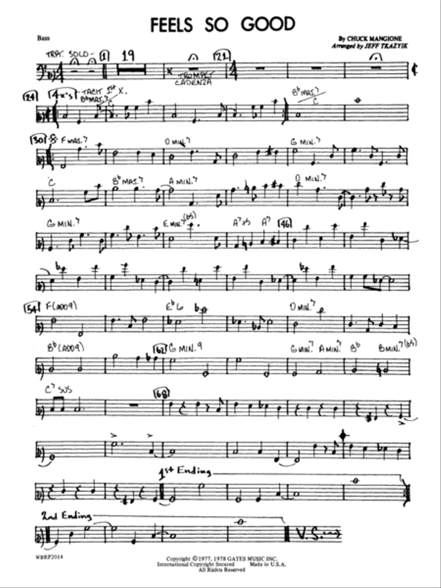 Feels So Good: String Bass Jazz Ensemble scores gallery preview page 1