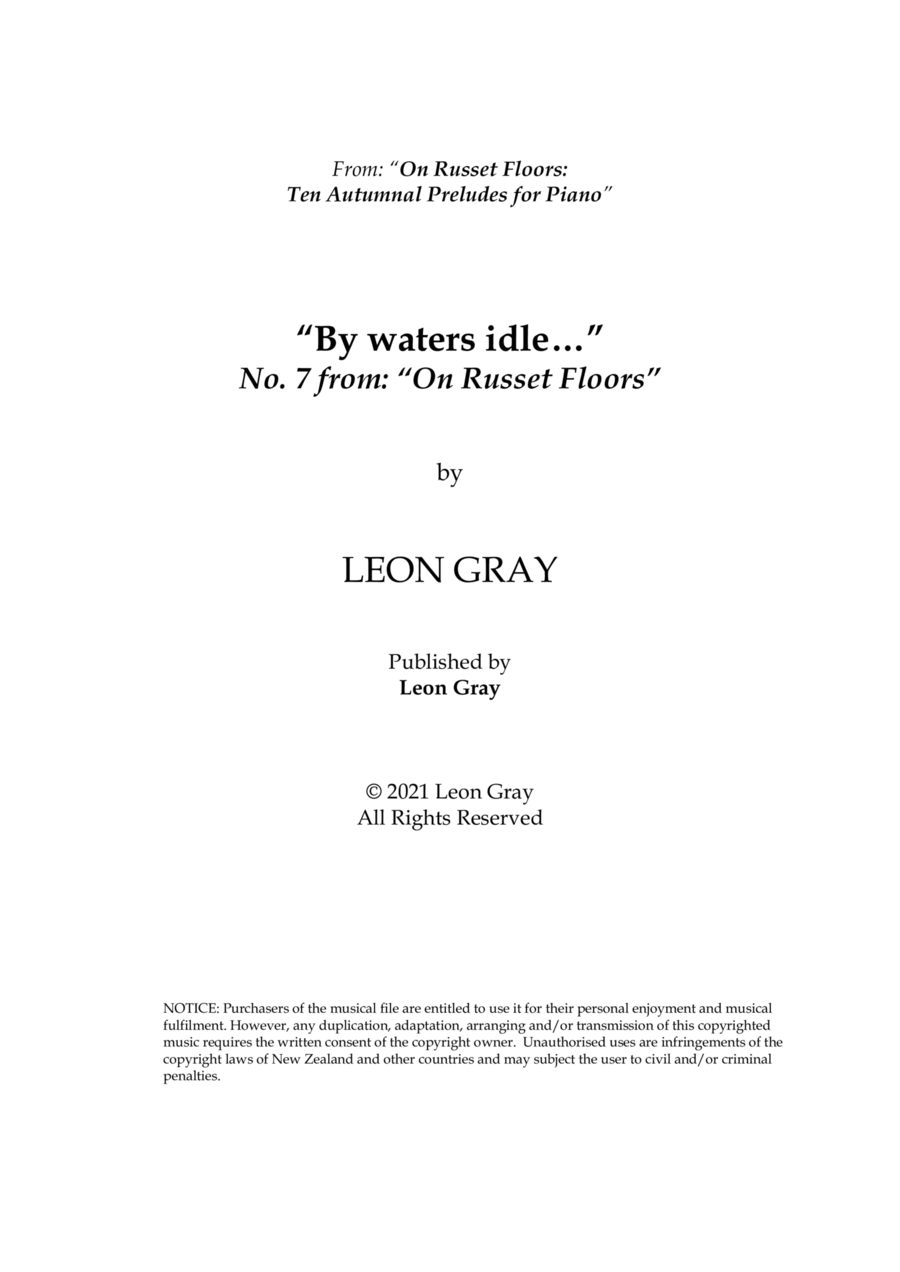 By Water's Idle, On Russet Floors (No. 7), Leon Gray