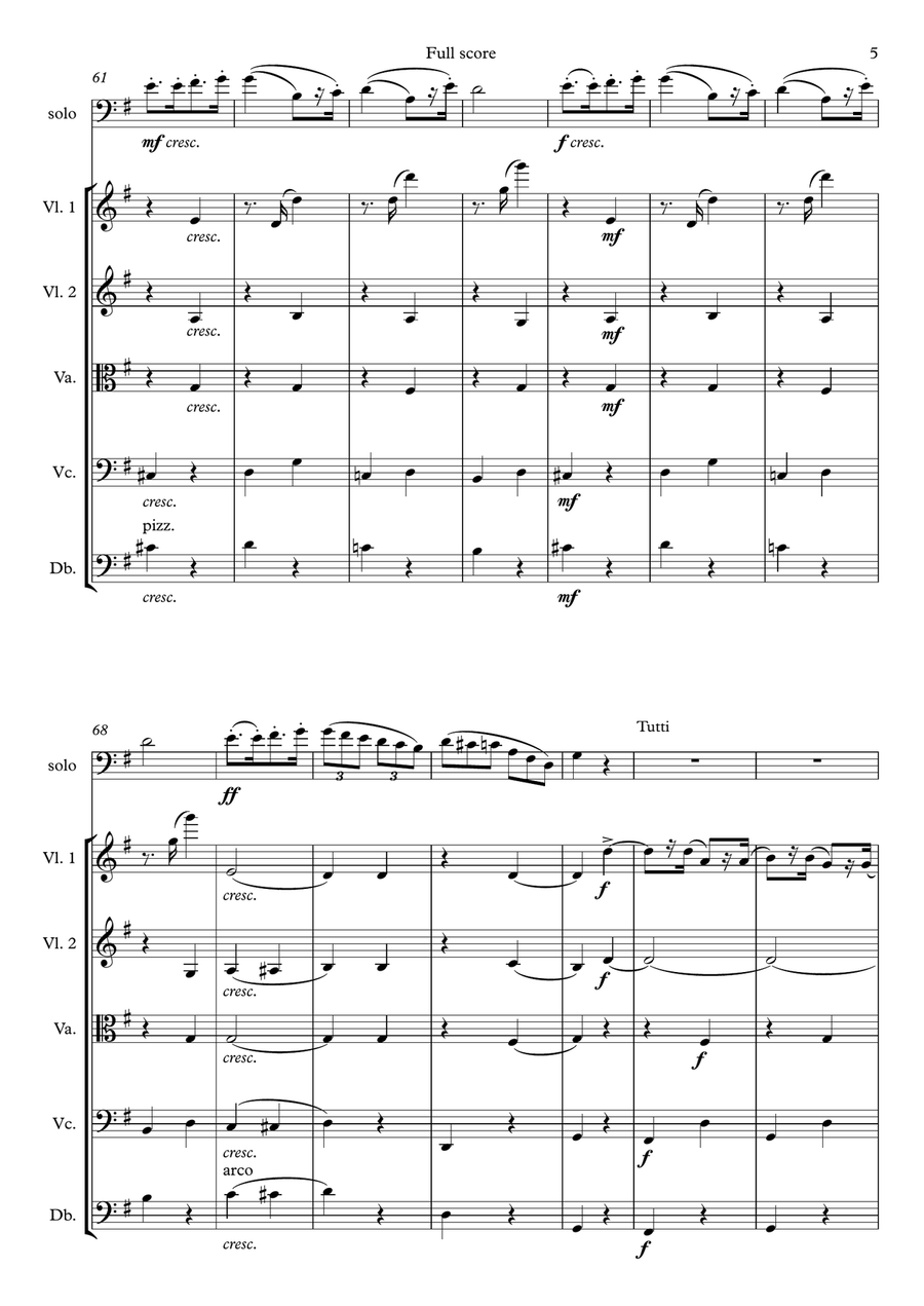 Goltermann - Cello Concerto n°4 op. 65 in G major - 3rd movement - for Cello and String orchestra String Orchestra scores gallery preview page 5