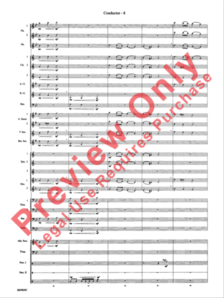 Christmas Winds (Overture) Concert Band scores gallery preview page 10