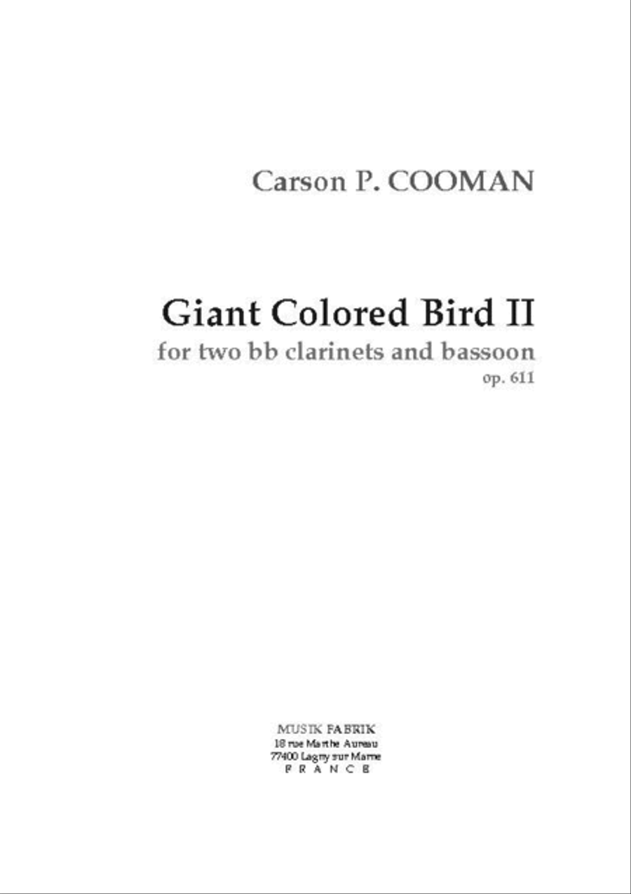Giant Colored Bird II Bassoon scores gallery preview page 1
