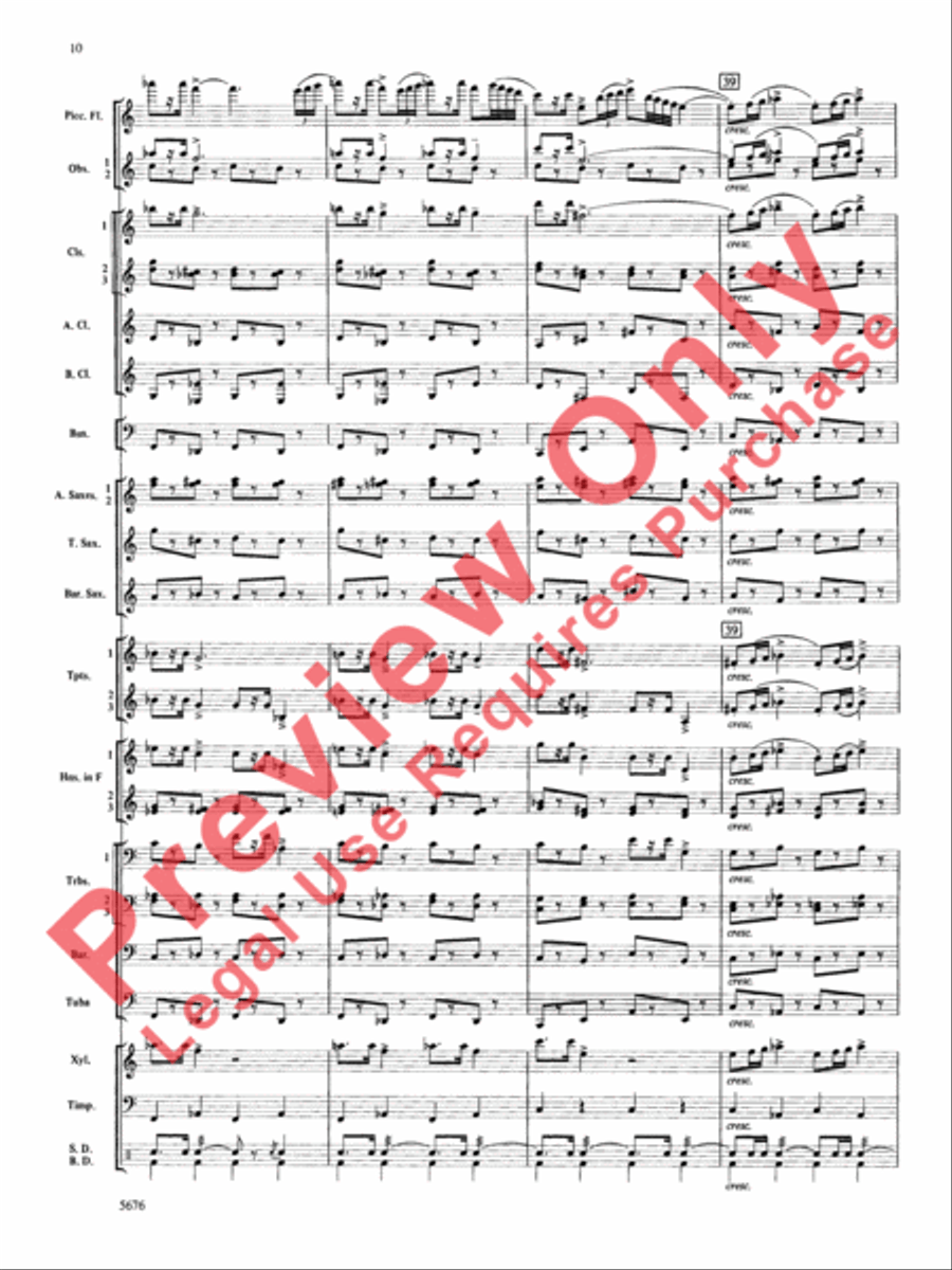 March from the Opera Love for 3 Oranges Concert Band scores gallery preview page 11