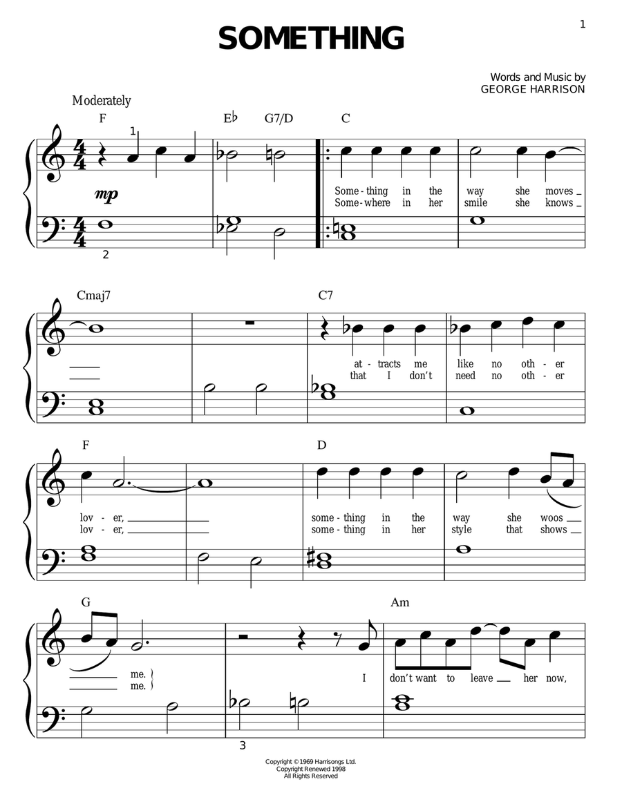 Something Something Easy Piano scores gallery preview page 1