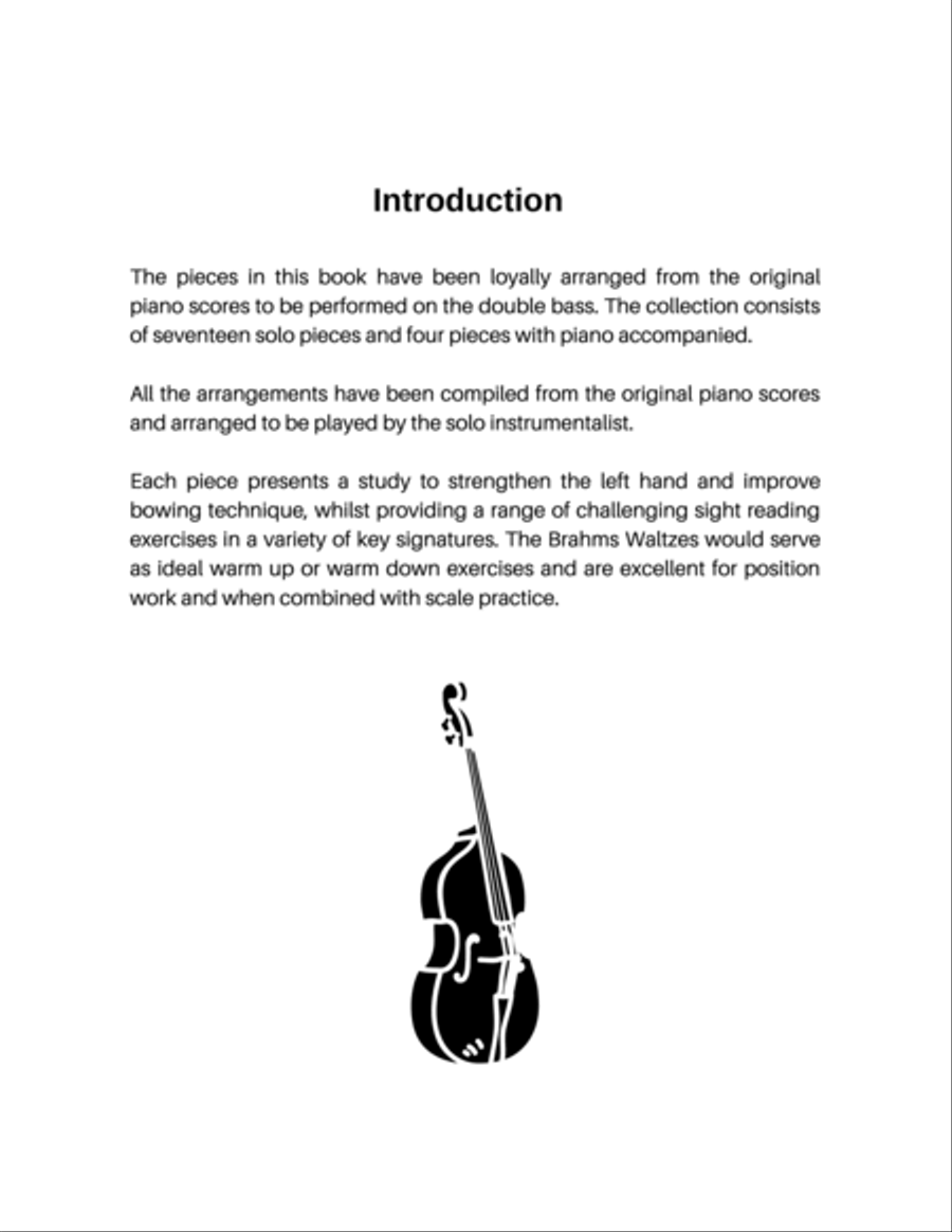 Twenty One Classical Studies for Double Bass: Four Accompanied and Seventeen Unaccompanied Studies f Double Bass scores gallery preview page 6
