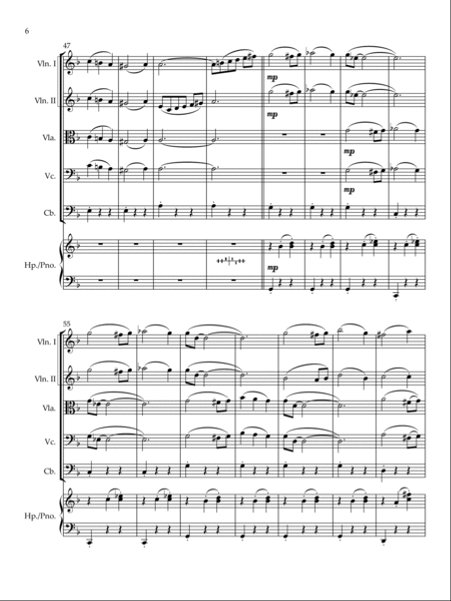 The Godfather Waltz String Quintet scores gallery preview page 6