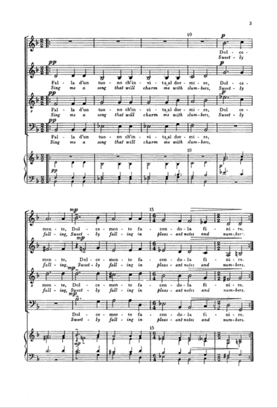 Fa una canzone (Sing me a song) 4-Part scores gallery preview page 3