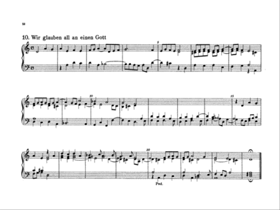 Bach: Forty-four Organ Chorales Organ scores gallery preview page 1