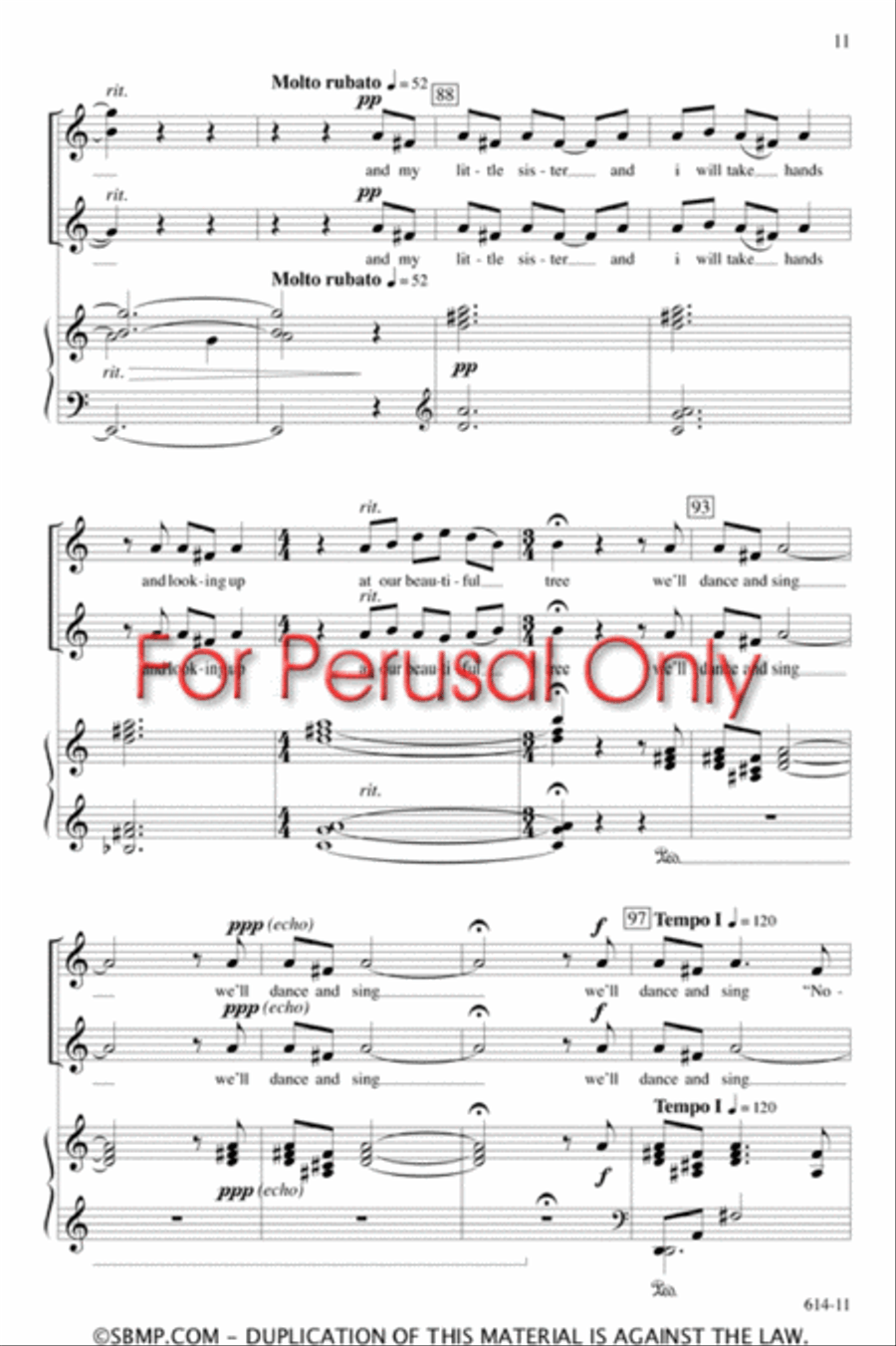 little tree - SA Octavo little tree - SA Octavo SA scores gallery preview page 10