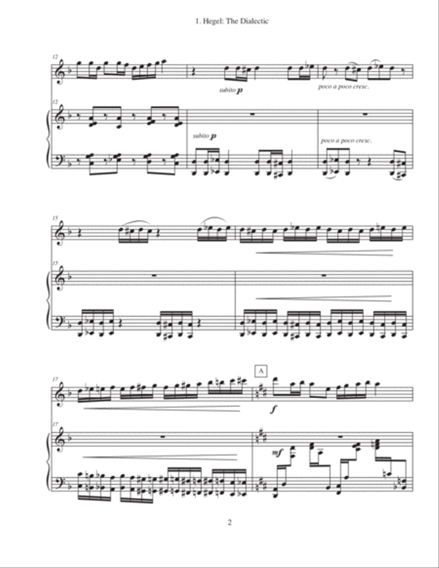 Philosophical Sketches for Violin and Piano Violin Solo scores gallery preview page 2