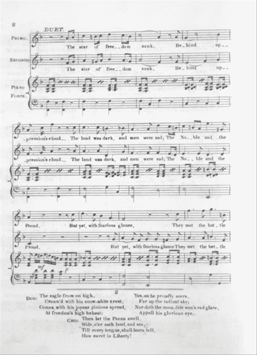 The Star of Freedom. An Ode for July Fourth, 1840 4-Part scores gallery preview page 3