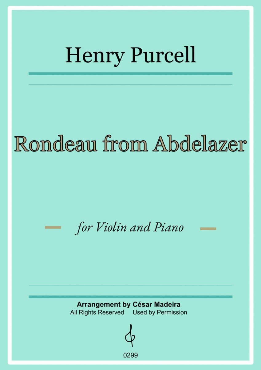 Rondeau from Abdelazer - Violin and Piano (Full Score) image number null