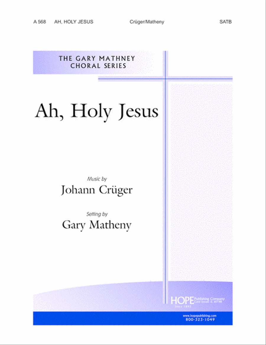 Ah, Holy Jesus 4-Part scores gallery preview page 1