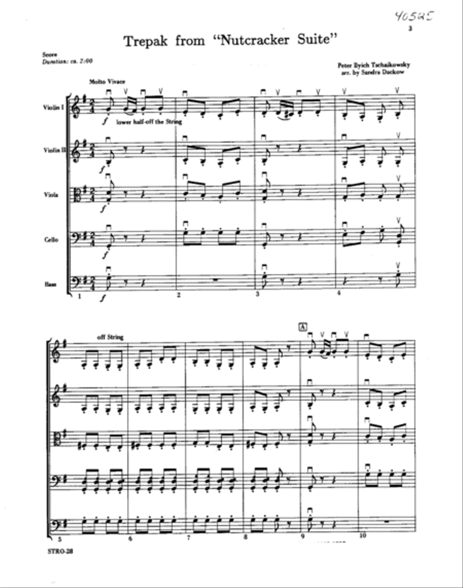 The Nutcracker Ballet: Trepak Orchestra scores gallery preview page 2
