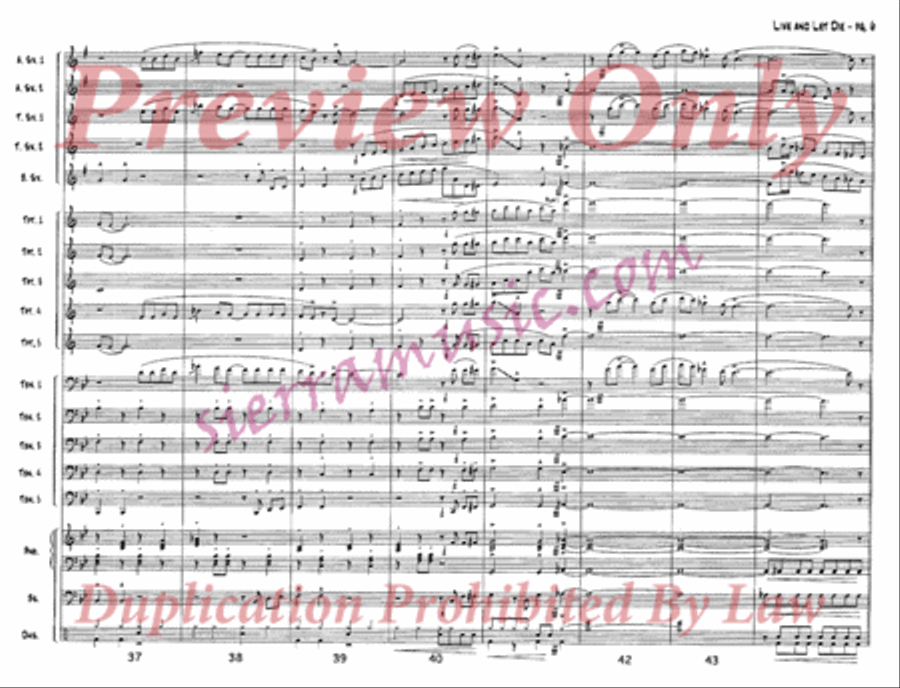 Live and Let Die Live and Let Die Jazz Ensemble scores gallery preview page 7