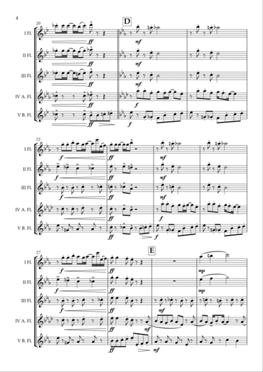The Muppet Show Theme Flute Choir scores gallery preview page 5
