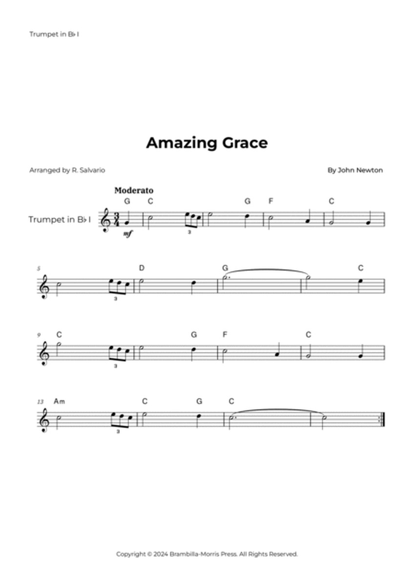 Amazing Grace - Brass Quintet (With Piano Accompaniment) image number null