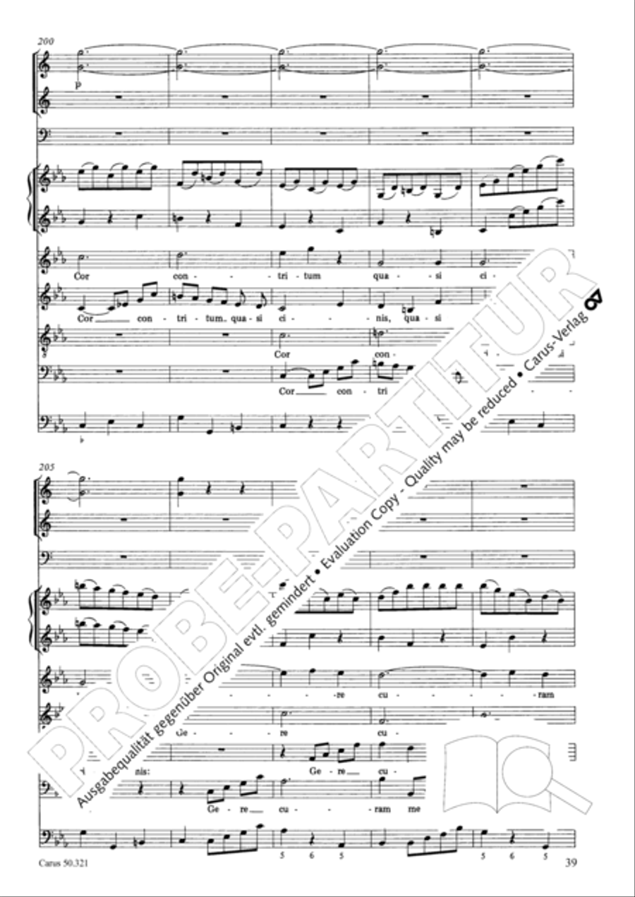 Requiem in C minor 4-Part scores gallery preview page 45