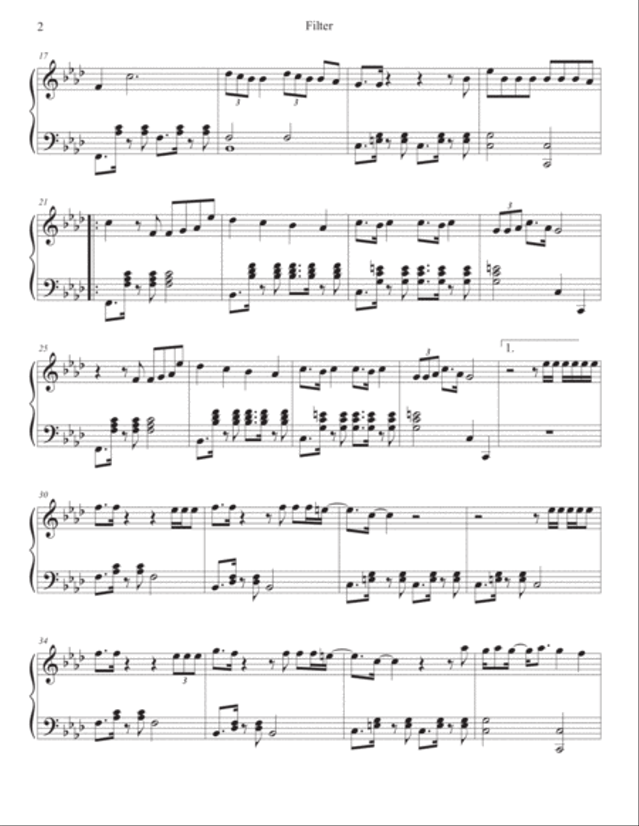 Filter Piano Solo scores gallery preview page 2