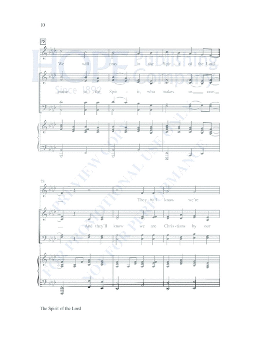 The Spirit of the Lord 4-Part scores gallery preview page 11