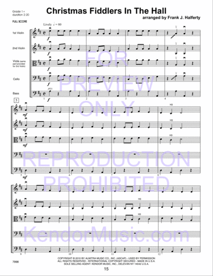 Kendor Concert Favorites, Volume 2 - 3rd Violin (Viola T.C.) Viola scores gallery preview page 20