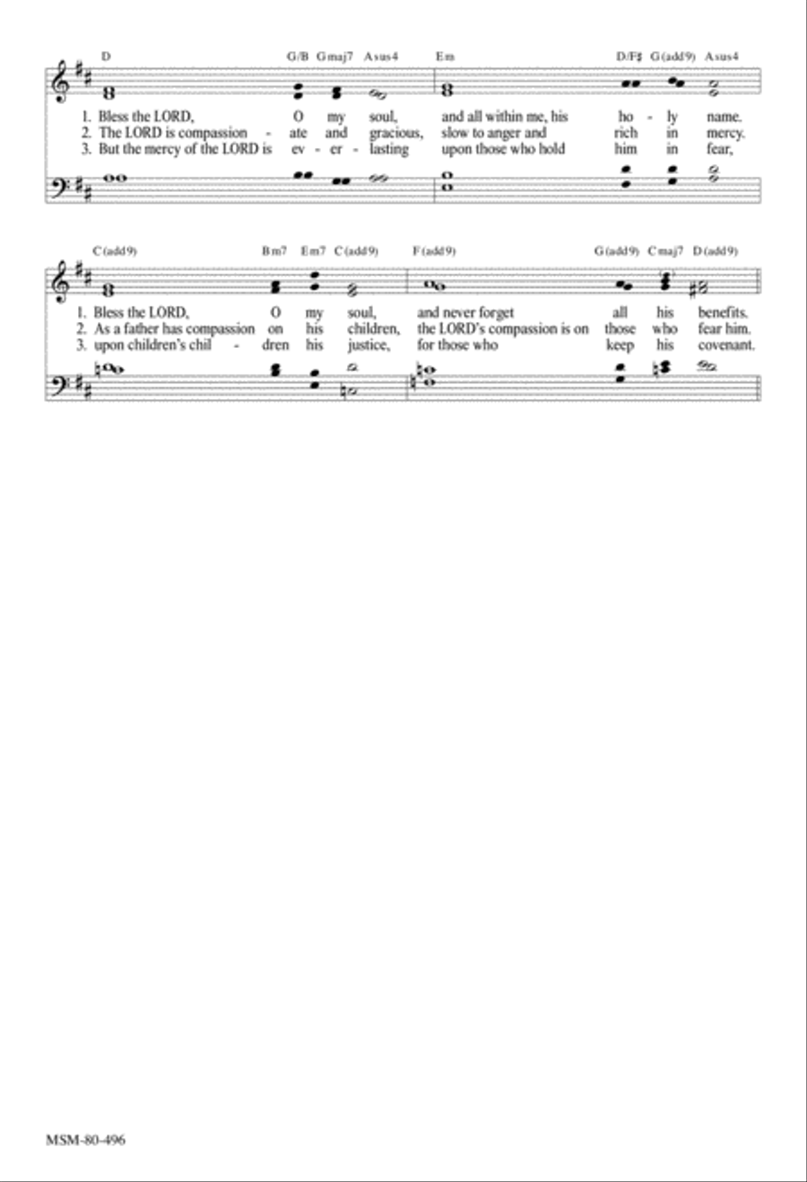 Psalm 103 Psalm 103 4-Part scores gallery preview page 2
