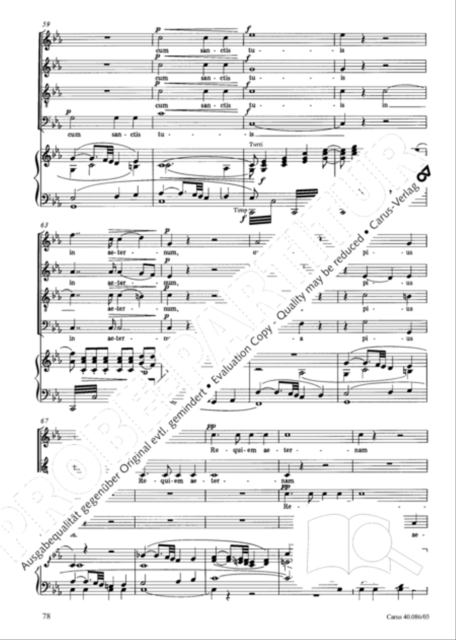 Requiem in C minor 4-Part scores gallery preview page 79