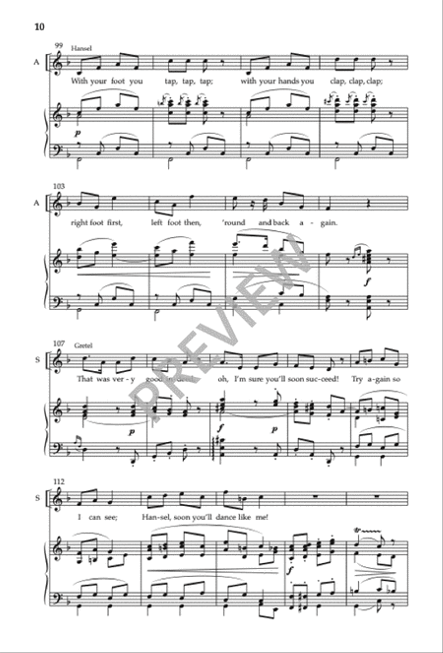 Hansel and Gretel Choral Suite I SA scores gallery preview page 11