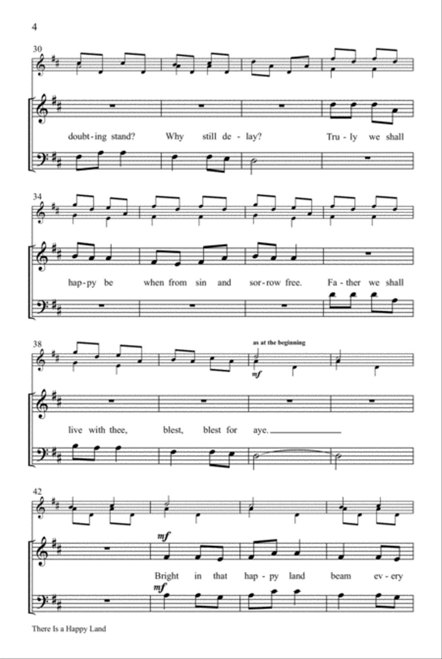 There Is a Happy Land 3-Part scores gallery preview page 4