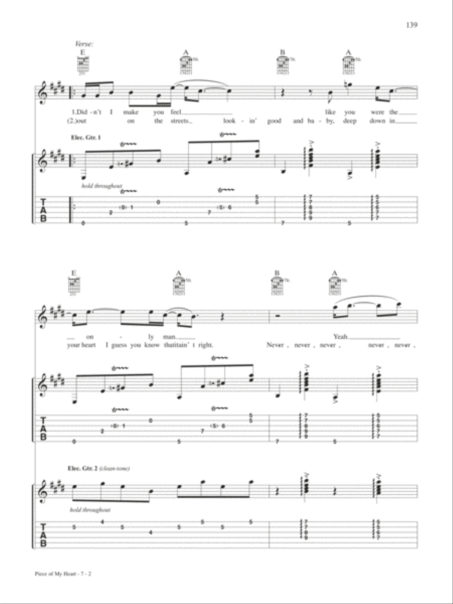 Piece Of My Heart Piece Of My Heart Guitar Tablature scores gallery preview page 2