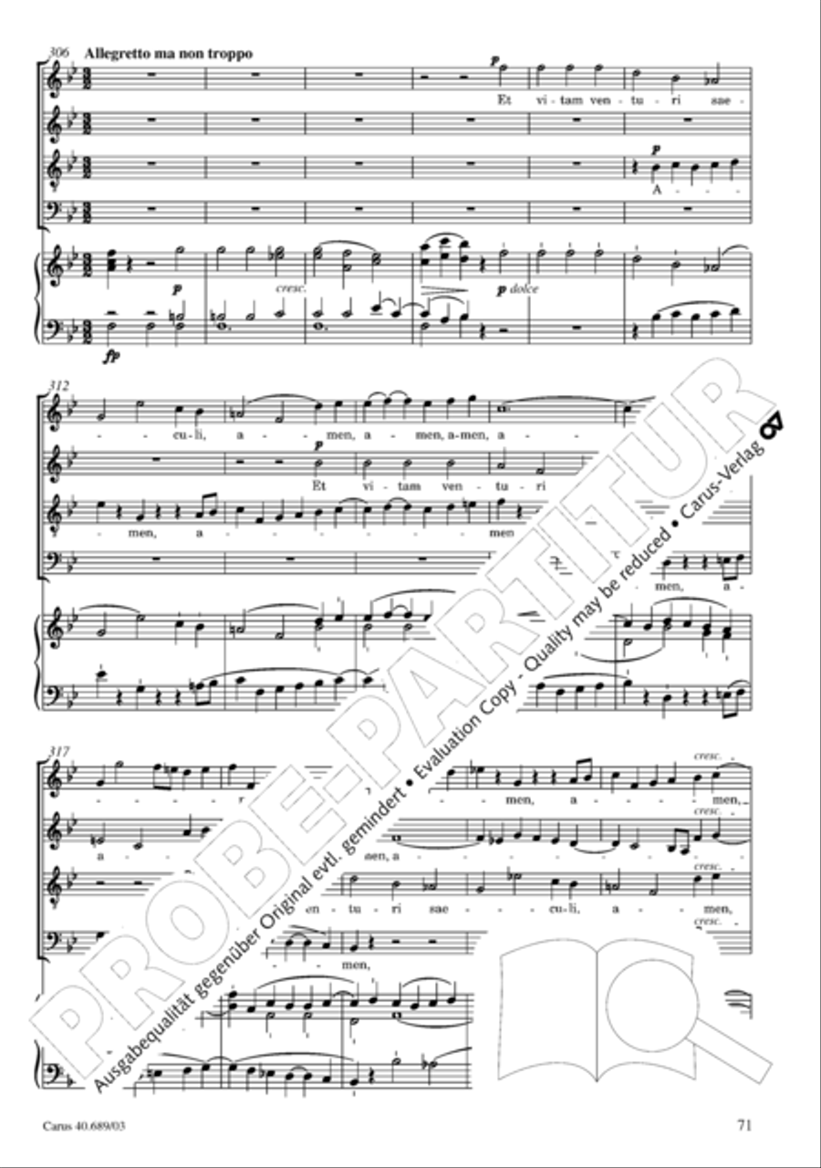 Missa solemnis Missa solemnis 4-Part scores gallery preview page 72