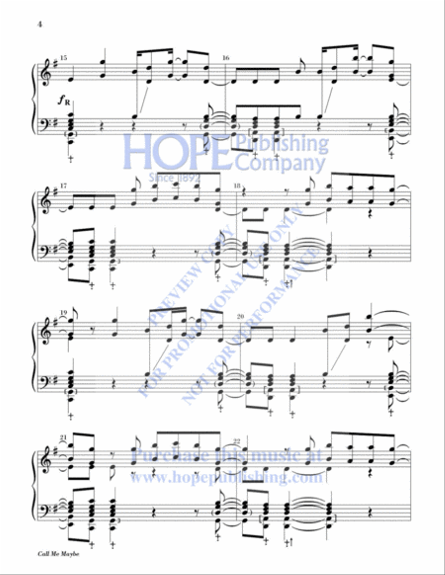 Call Me Maybe 5-Octaves scores gallery preview page 5